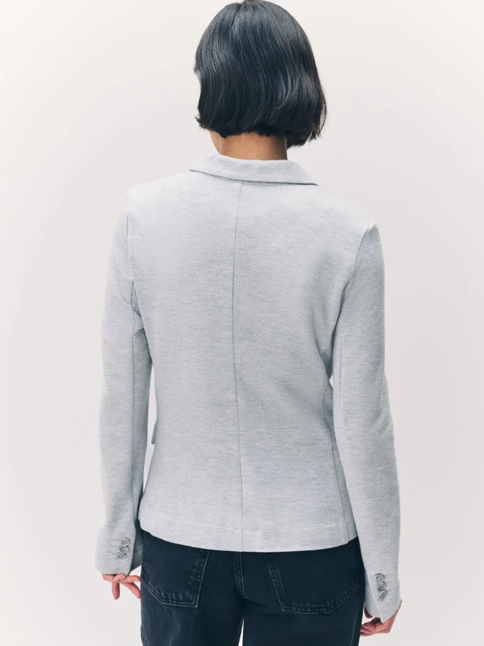Lichtgrijs - Vero Moda blazer met aansluitende pasvorm