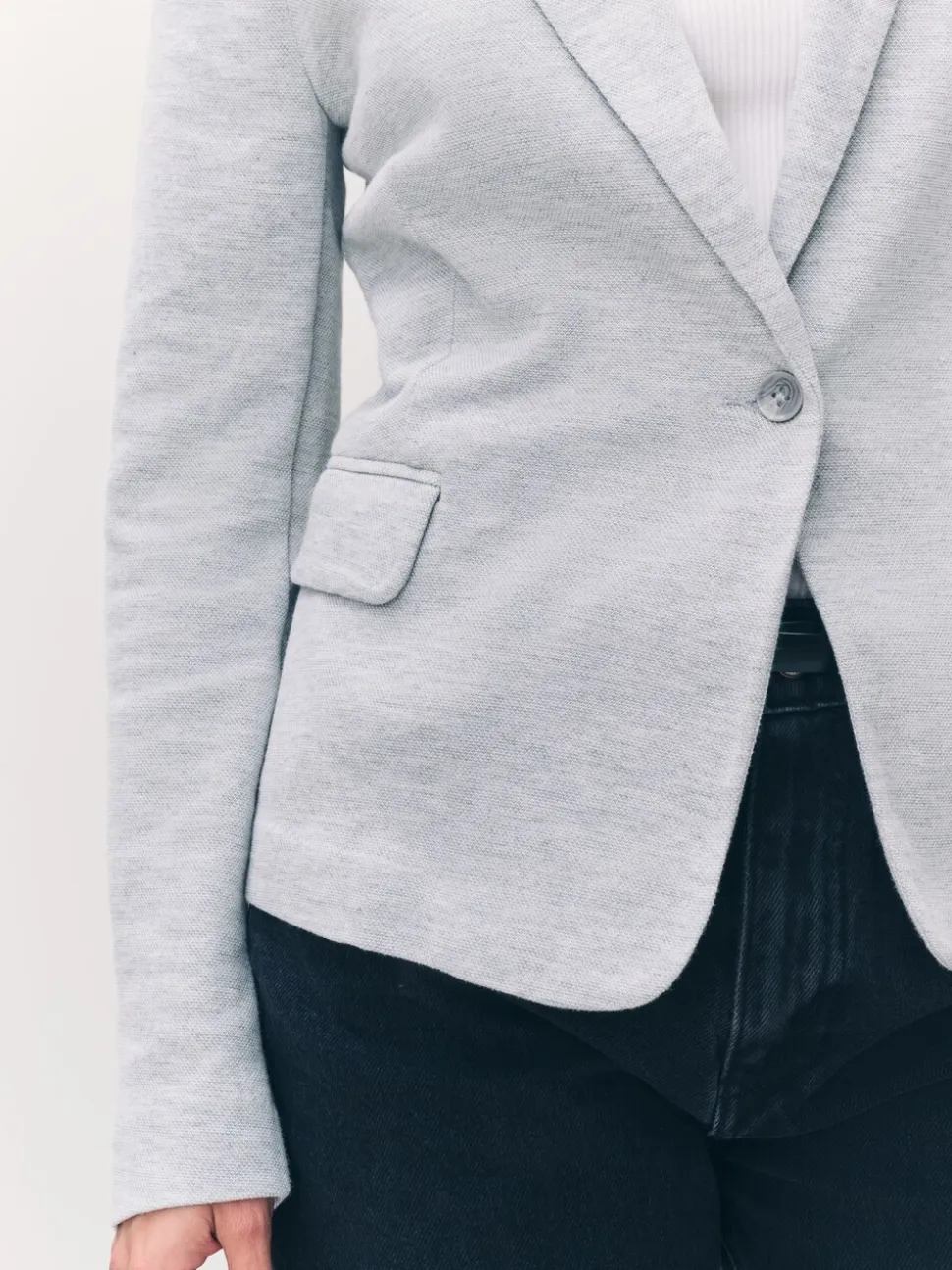 Lichtgrijs - Vero Moda blazer met aansluitende pasvorm