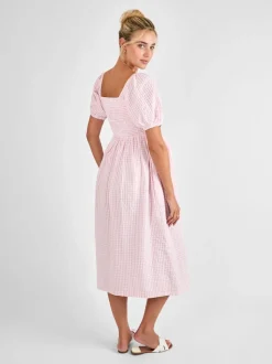 Lichtroze - JoJo Maman Bébé gesmokte midi-zwangerschapsjurk met bloemenprint