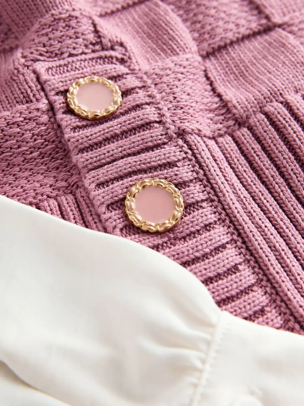 Lichtroze - Knitted Tank Shirt Layer With Button Detail