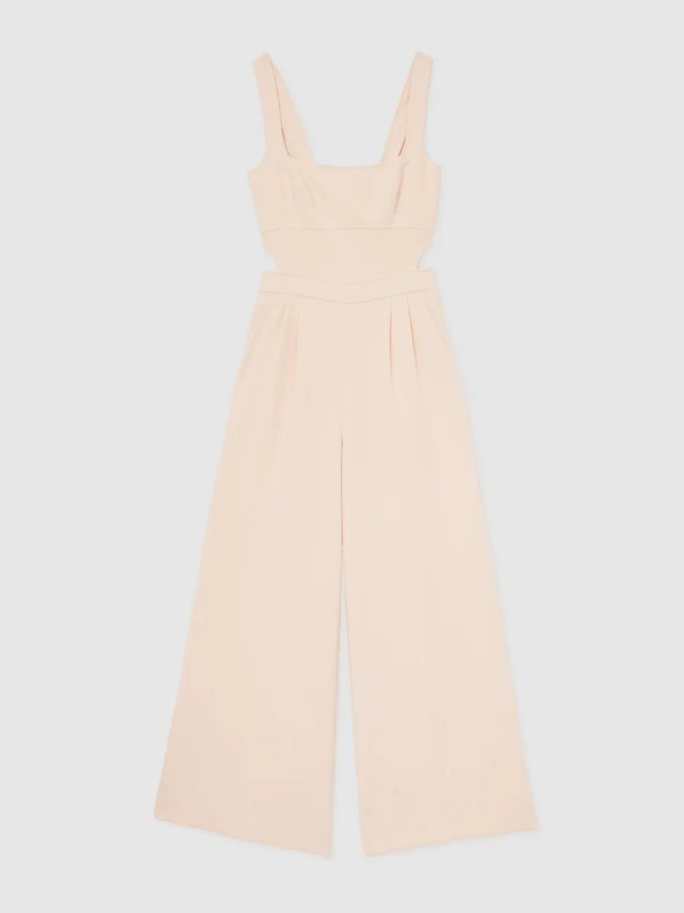 Lichtroze - Reiss Dion Wide-Leg Cut-Out Jumpsuit