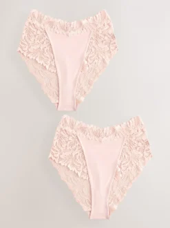 Lichtroze - Ultimate Comfort kanten slip verpakking van 2