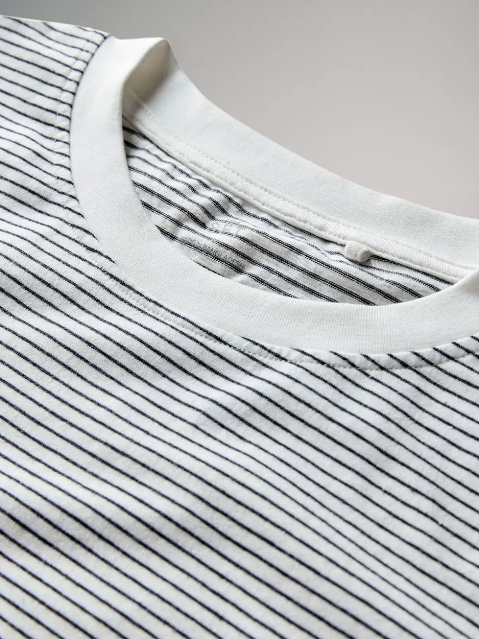 Light Green/Pink/White/Stripe - The Set 4 Pack 100% Cotton Relaxed Long Sleeve T-Shirts