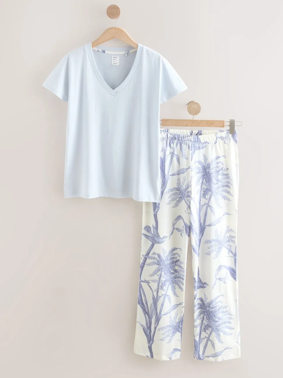 Lila paarse palm - Pyjama met korte mouwen