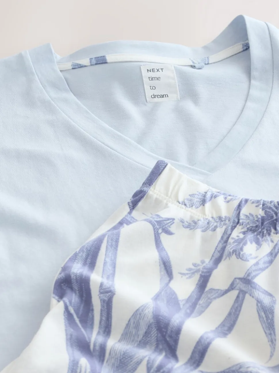 Lila paarse palm - Pyjama met korte mouwen