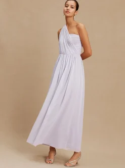 Lila-paars - Multiway mesh Maxi-jurk voor Bruiloftsgasten