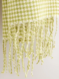 Lime Green Houndstooth - Halfzware sjaal