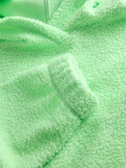 Limoengroen - Soft Teddy Borg Longsleeve Hoodie