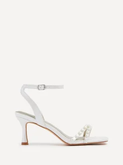 Linzi Bridal Adelaide blokhakken met parelversiering