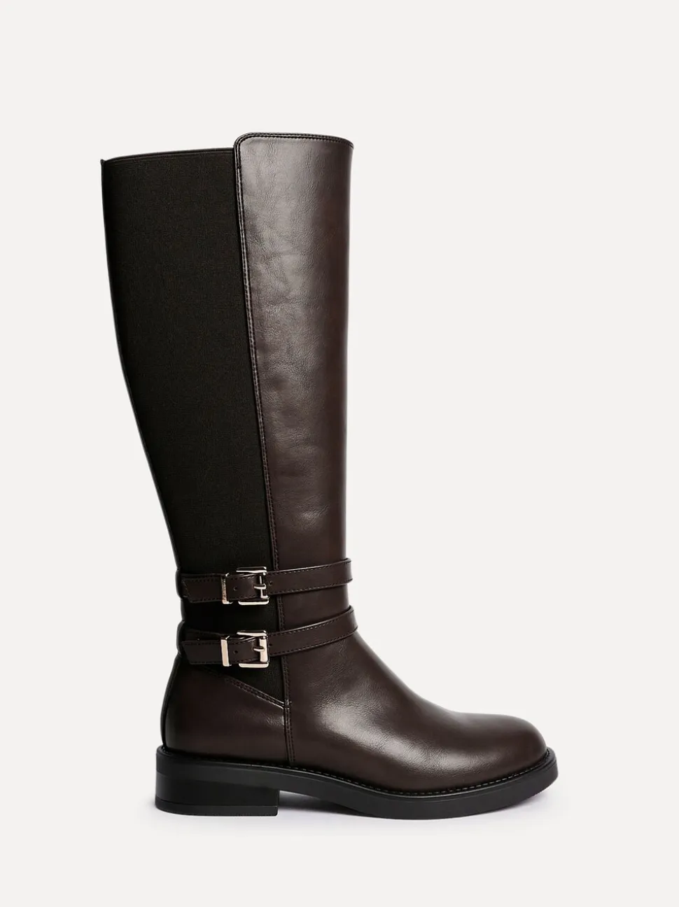 Linzi Fierce High Leg Boots With Double Buckle Detail