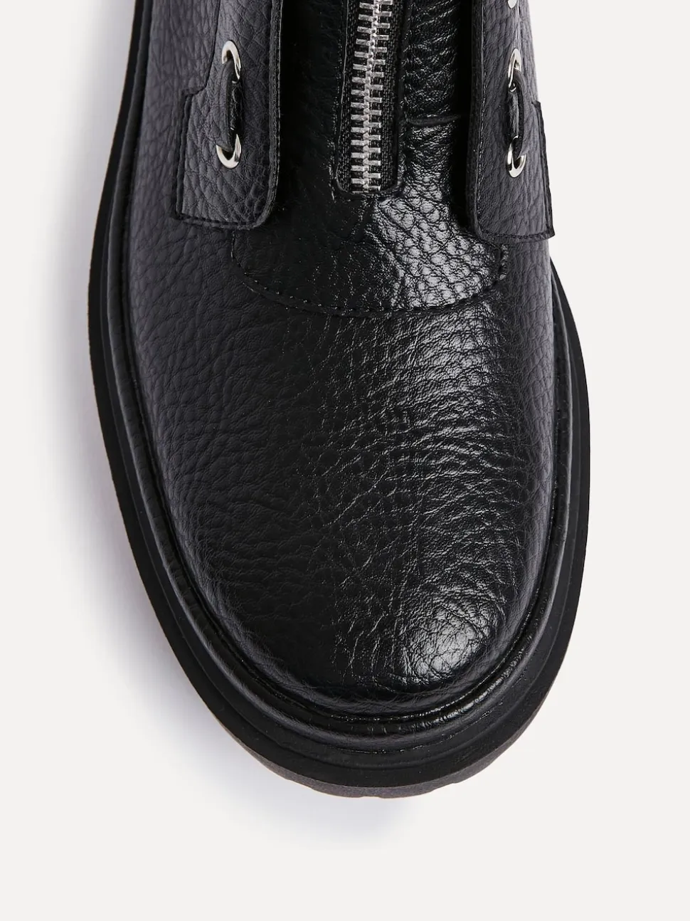 Linzi Launch Military Boots With Front Zip Detail
