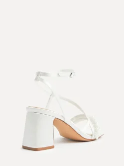 Linzi Promise Wide Fit Strappy Heeled Sandals With Pearl Detailing