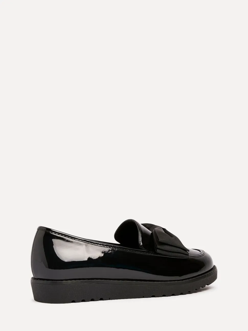 Linzi Wide Fit Violetta Classic Slip-On Loafers With Fabric Bow Detail