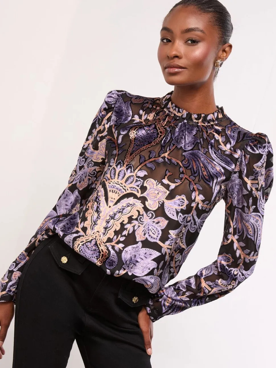 Lipsy - Hoogsluitende blouse