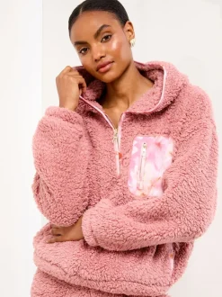 Lipsy Cosy Loungewear Hoddie and Joggers Set