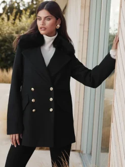 Lipsy Dolly-jas met kraag van imitatiebont