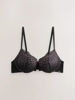 Lipsy Geo Lace Triple Boost Bra