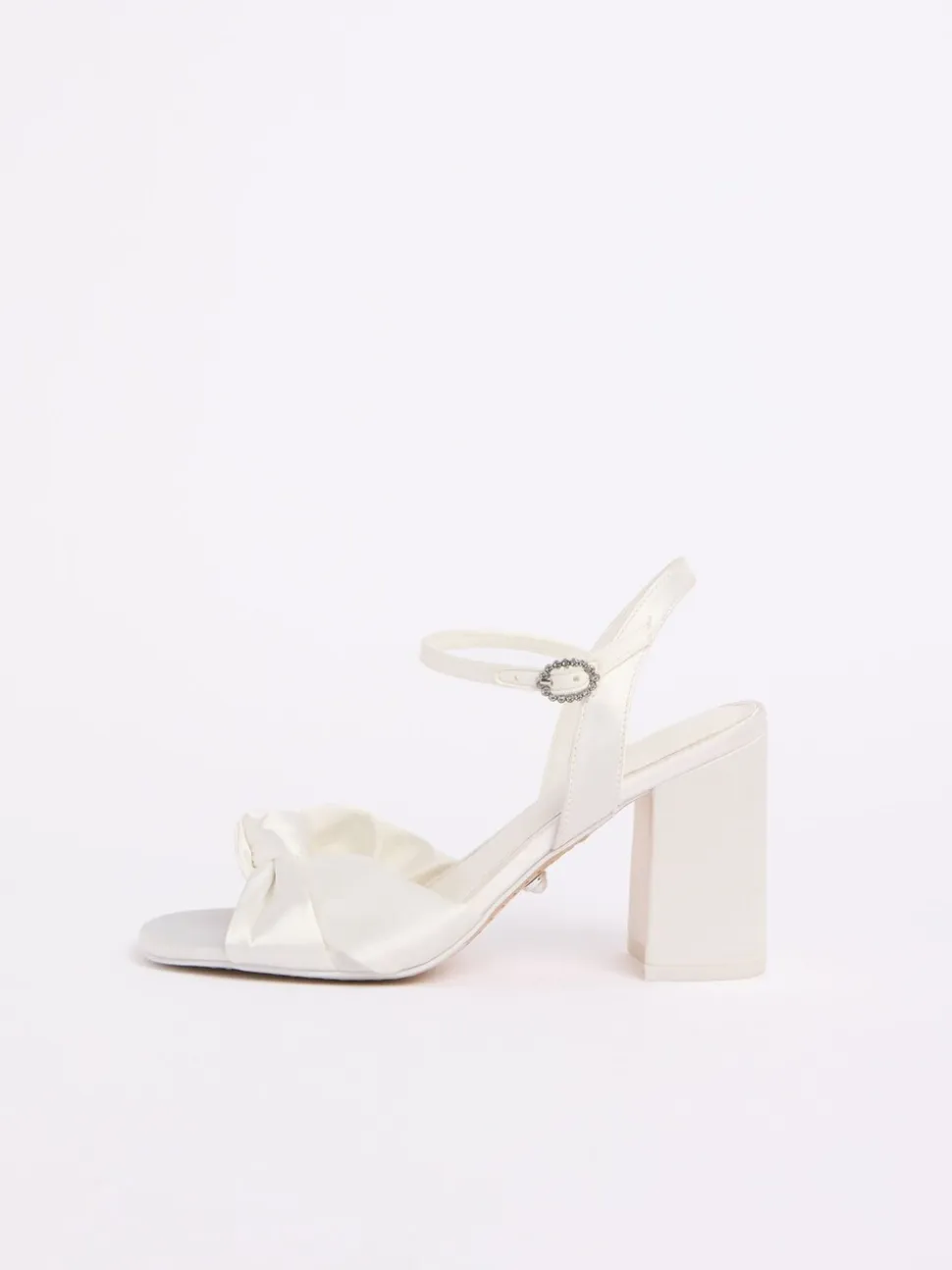 Lipsy Knot Block Platform Bridal Mid Heel Wedding Sandals