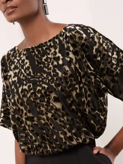 Lipsy Leopard Print Sleeveless Cowl Neck Jumpsuit