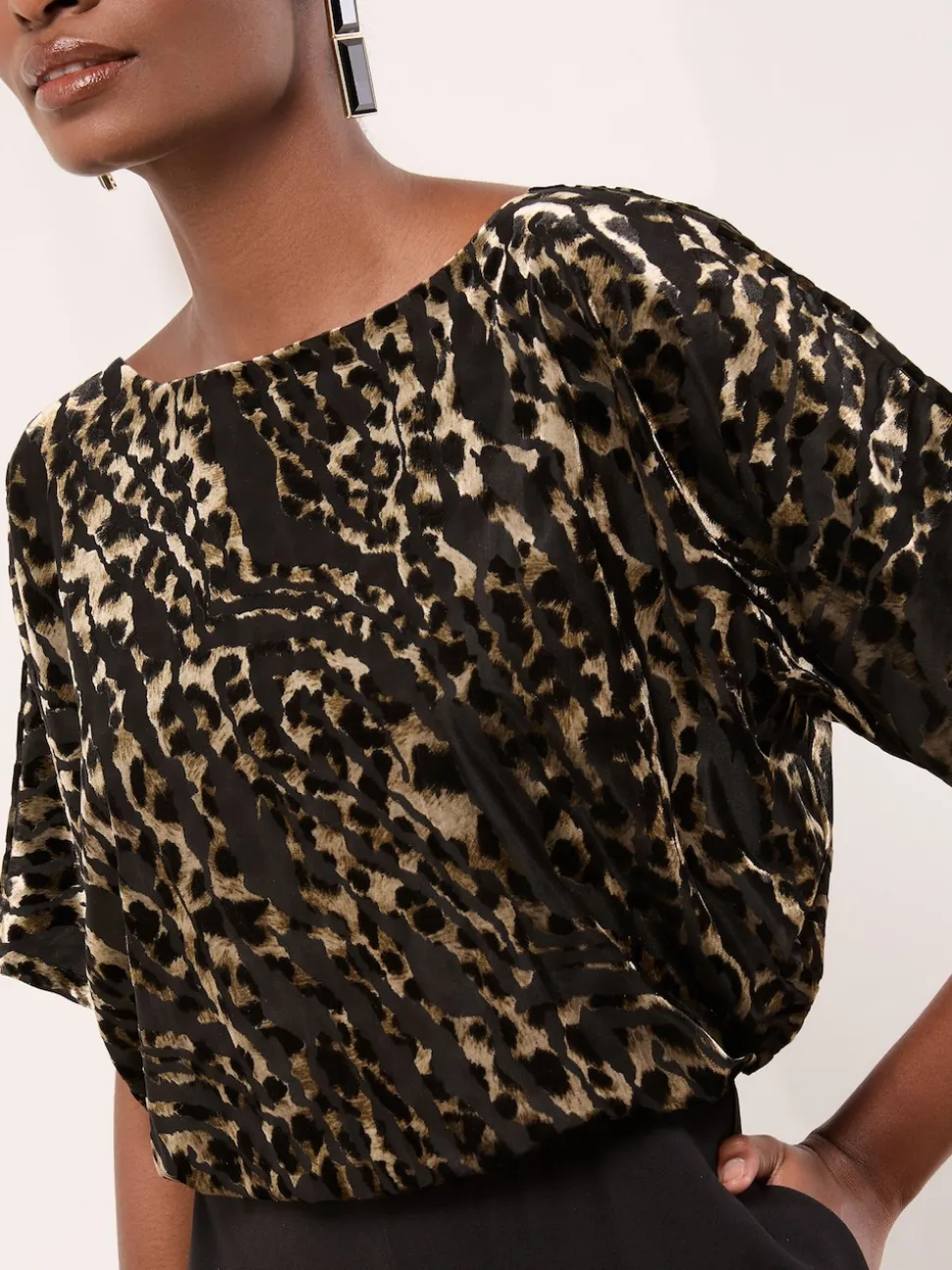 Lipsy Leopard Print Sleeveless Cowl Neck Jumpsuit