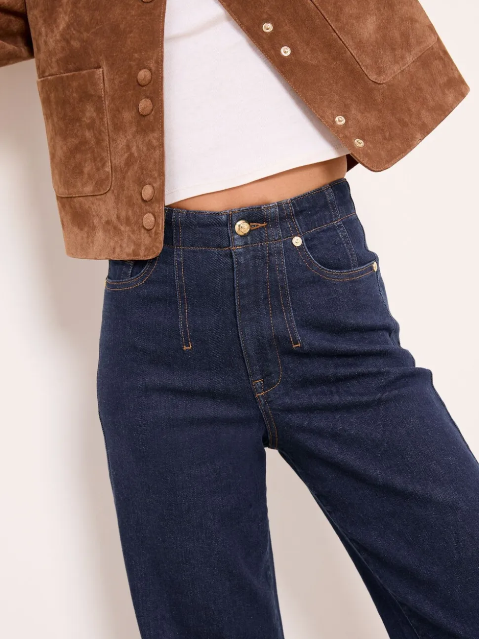 Lipsy Tailored Seam Detail Wide Leg Jeans