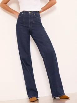 Lipsy Tailored Seam Detail Wide Leg Jeans
