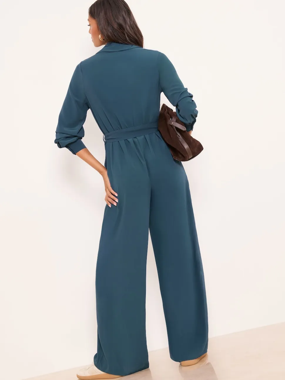 Lipsy Utility Belted Military Buttoned V-Neck Jumpsuit