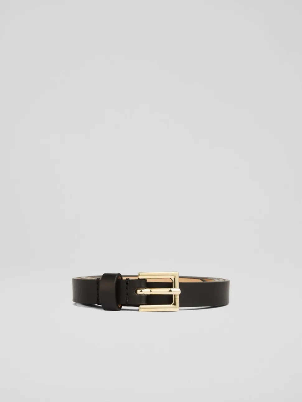 LK Bennett Clover Leather Square Buckle Belt
