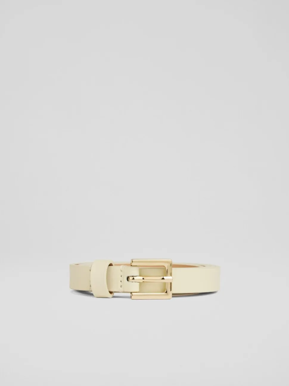 LK Bennett Clover Leather Square Buckle Belt