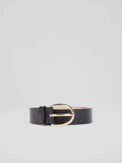LK Bennett Julian klassieke zwarte jeansriem