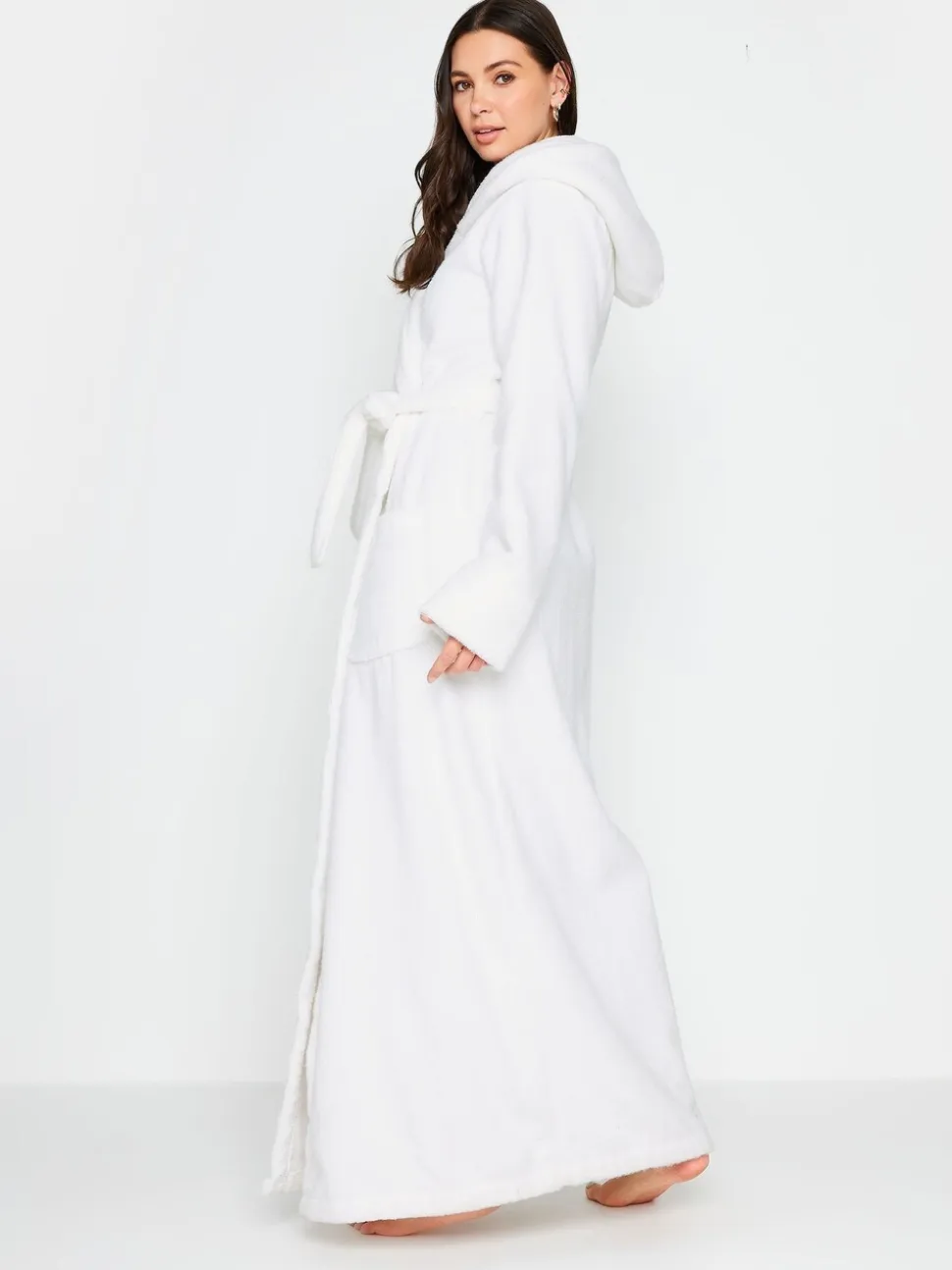 Long Tall Sally 100% Cotton Hooded Maxi Robe