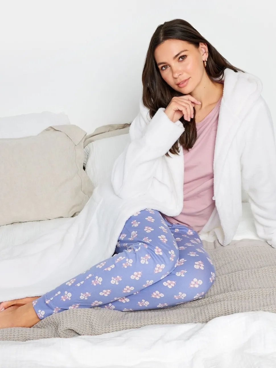 Long Tall Sally 100% Cotton Hooded Maxi Robe