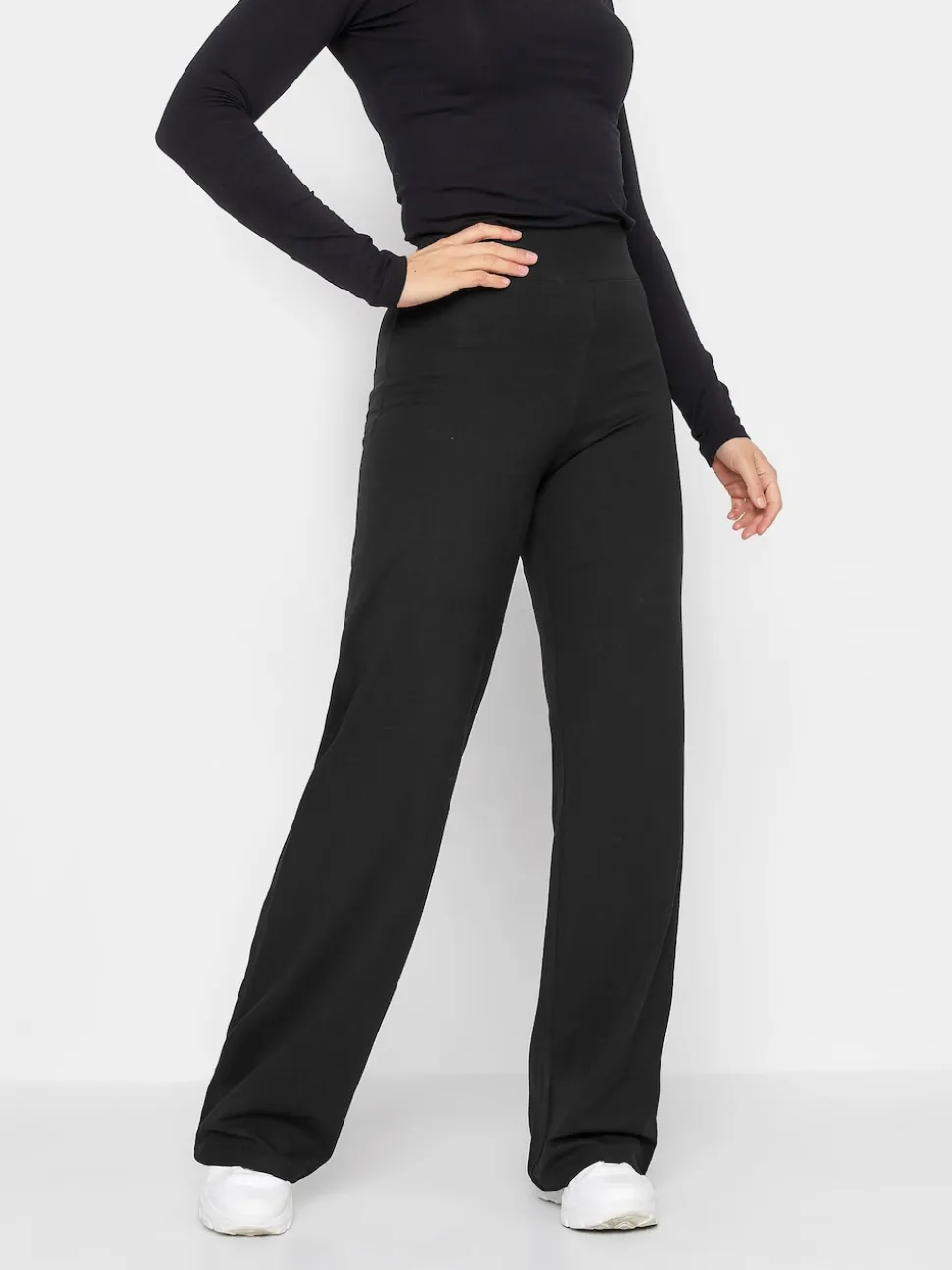 Long Tall Sally - Jersey yogabroek met wijde pijpen