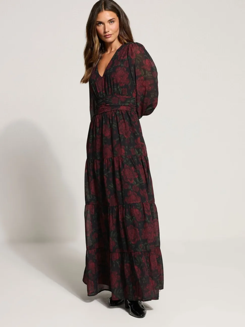 Long Tall Sally - Lange jurk met bloemenprint