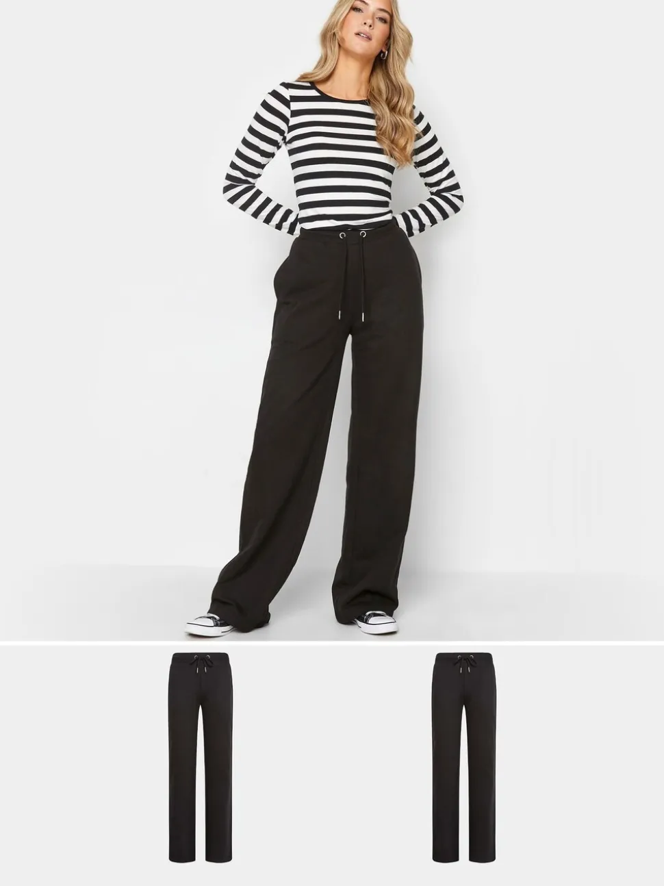Long Tall Sally joggingbroek met wijde pijpen 2 stuks