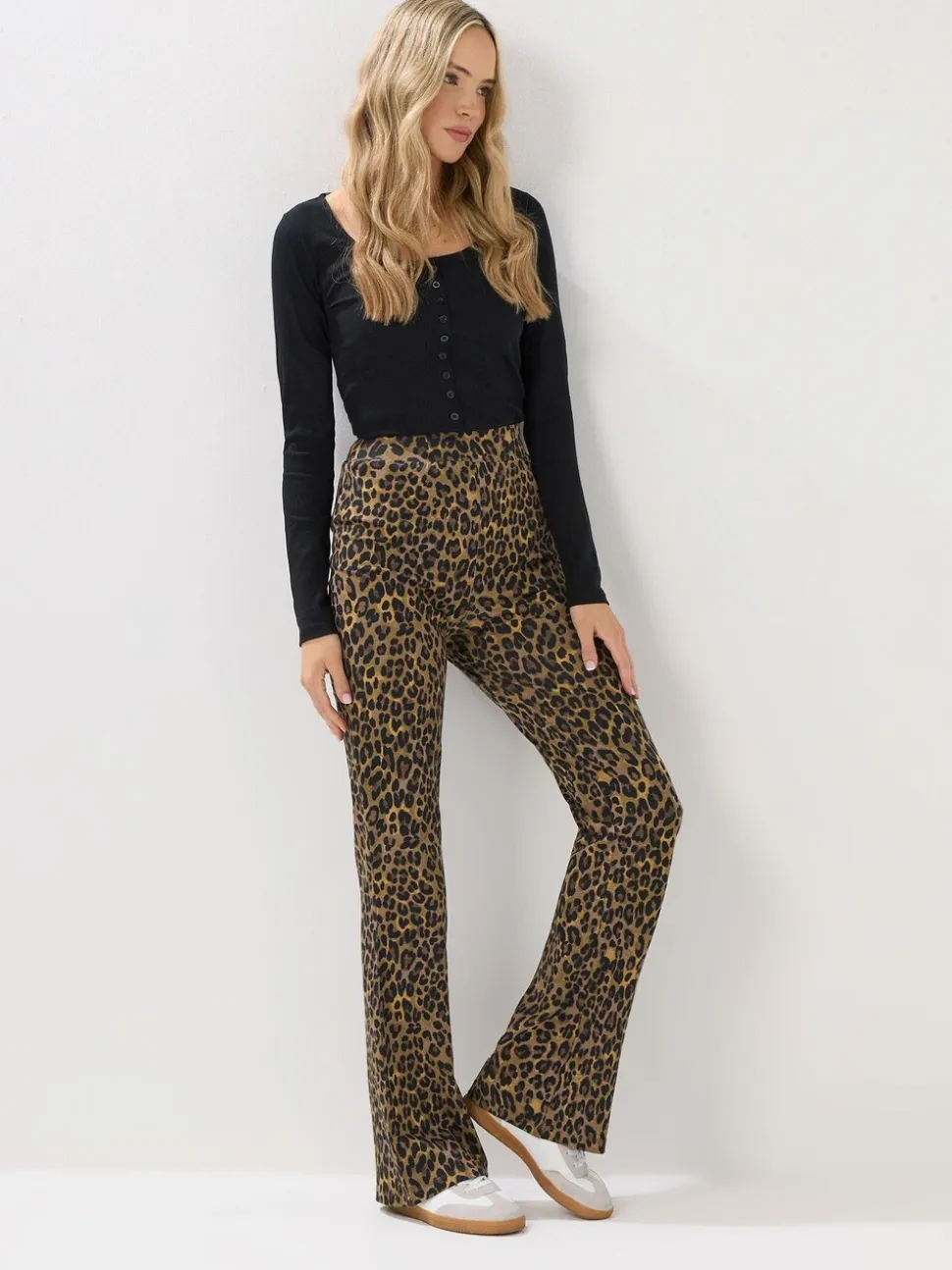 Long Tall Sally Leopard Flared Leggings
