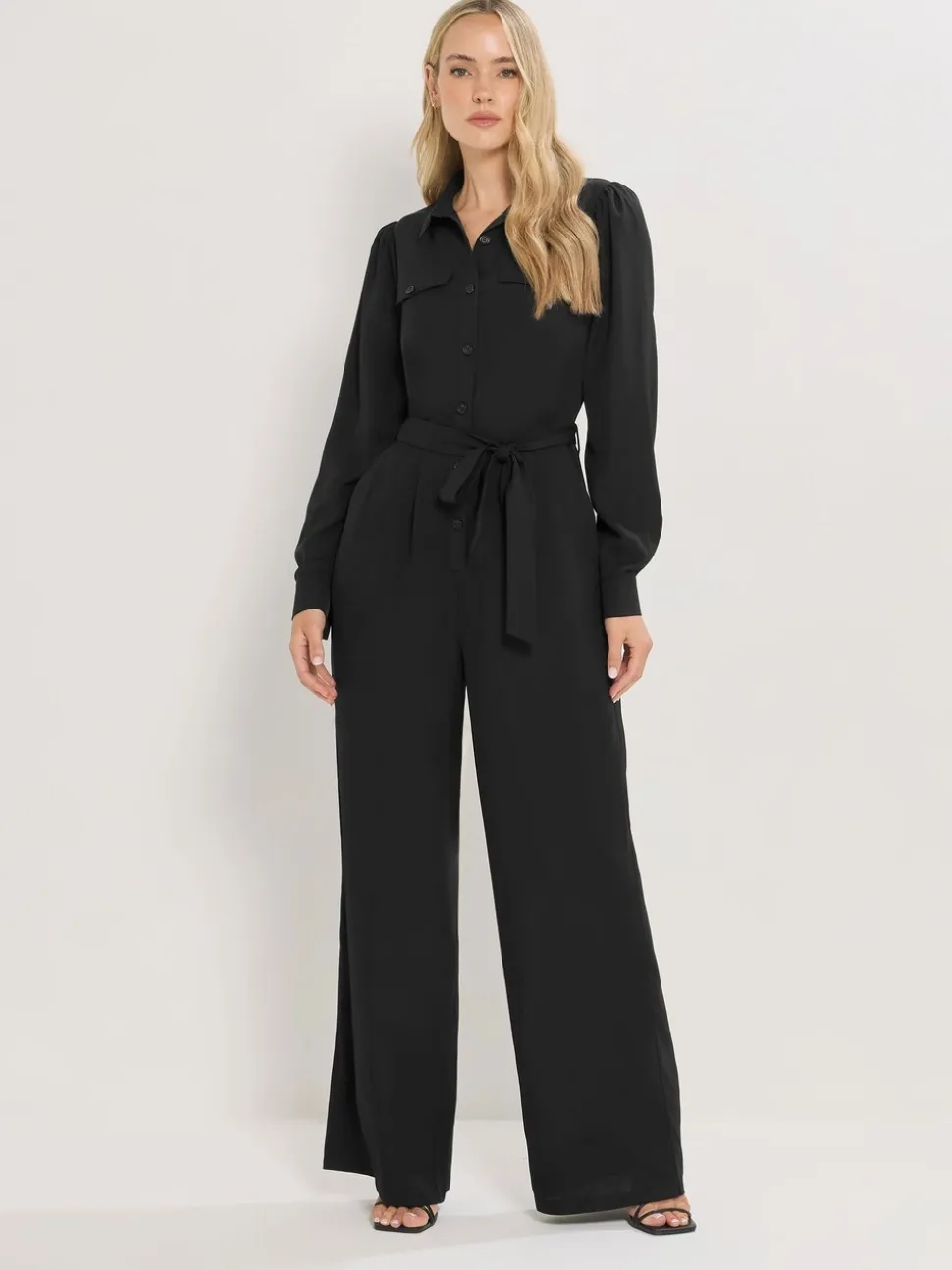 Long Tall Sally Long Sleeve Button Jumpsuit