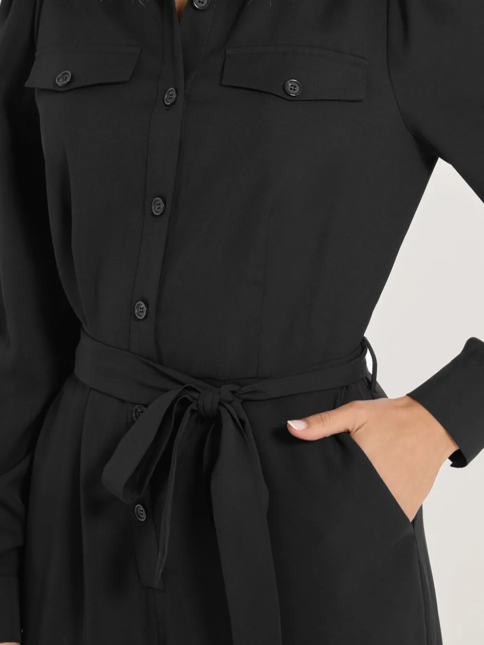 Long Tall Sally Long Sleeve Button Jumpsuit