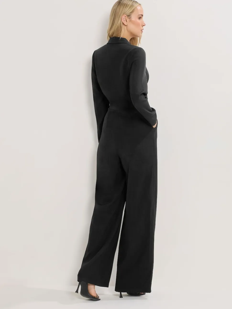 Long Tall Sally Long Sleeve Collar Jumpsuit