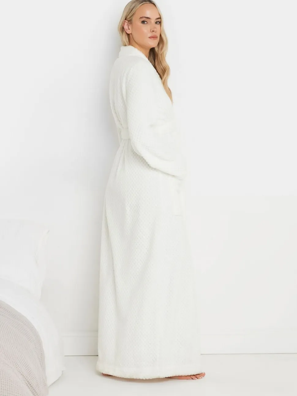 Long Tall Sally luxe spa-badjas met opstaande kraag