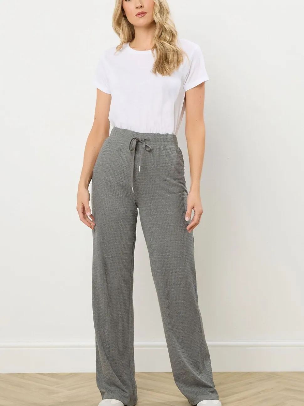 Long Tall Sally Marl Waffle Wide Leg Joggers