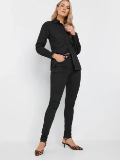 Long Tall Sally nauwsluitend overhemd van 100% katoen