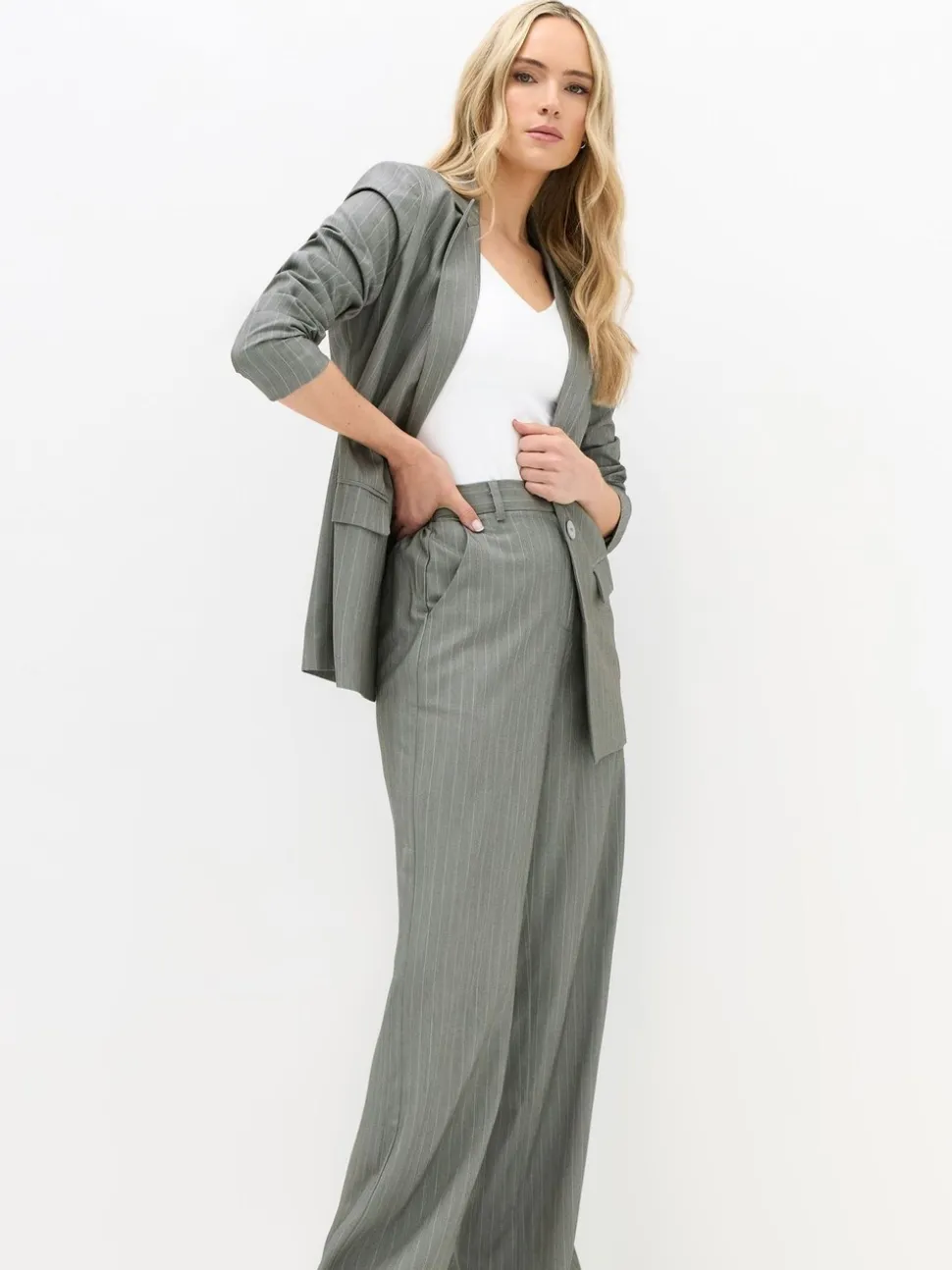 Long Tall Sally Pinstripe Blazer