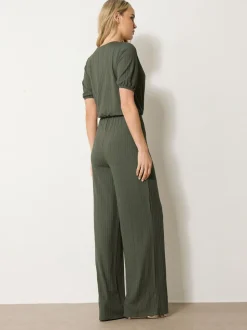 Long Tall Sally Ribbed Wrap Jumpsuit