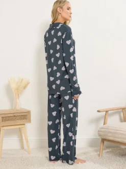 Long Tall Sally Soft Touch Animal Heart Pyjamas Set