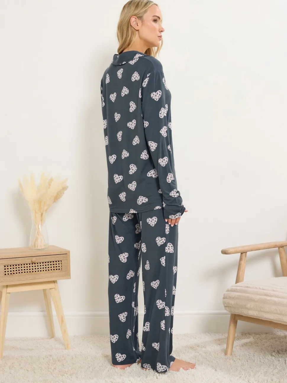 Long Tall Sally Soft Touch Animal Heart Pyjamas Set