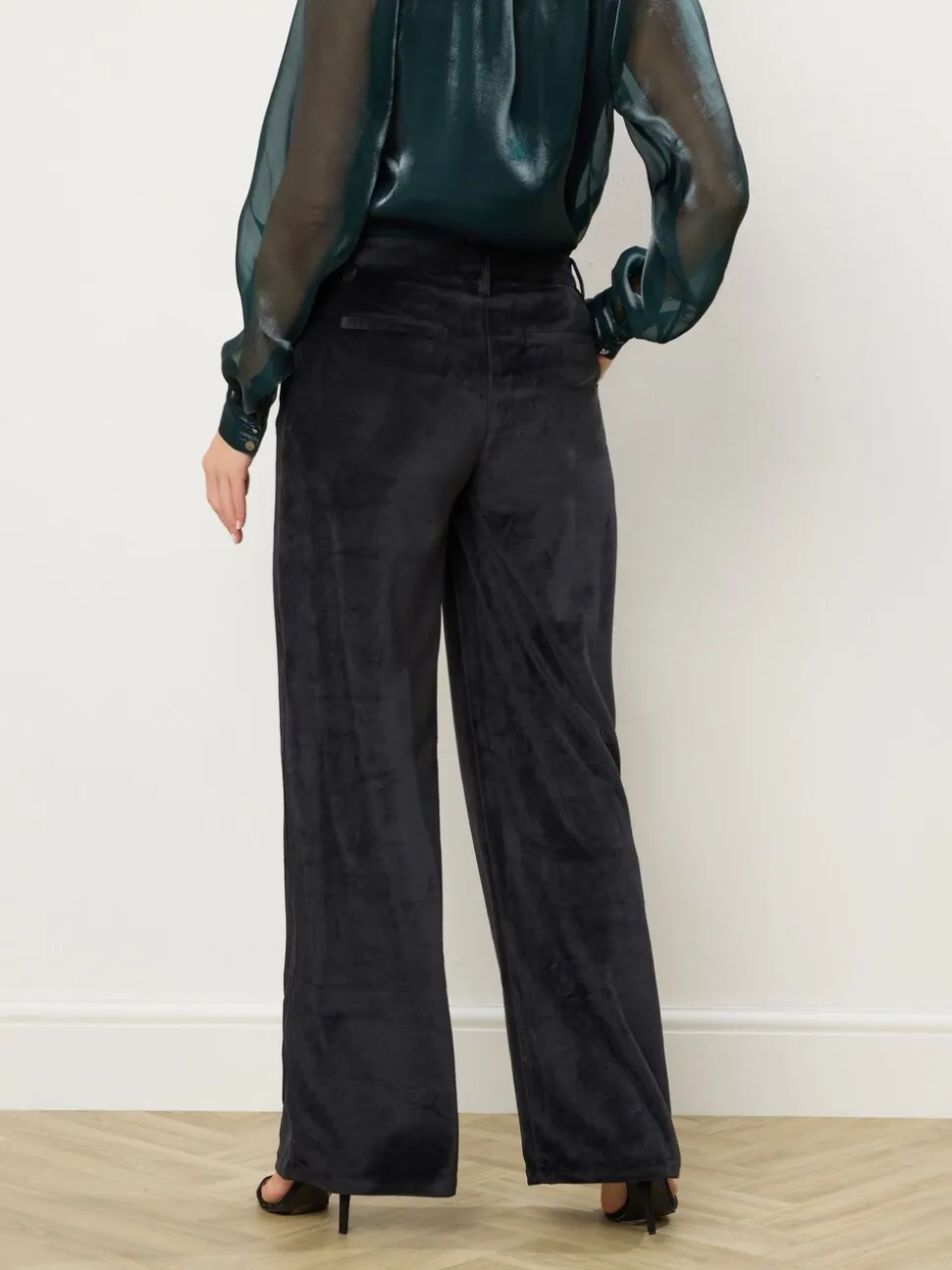 Long Tall Sally Velvet Palazzo Trousers