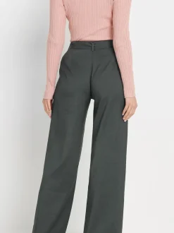 Long Tall Sally Wide Leg Belted Trousers
