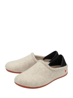 Lotus Textile Flat Slippers
