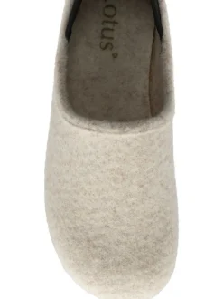 Lotus Textile Flat Slippers